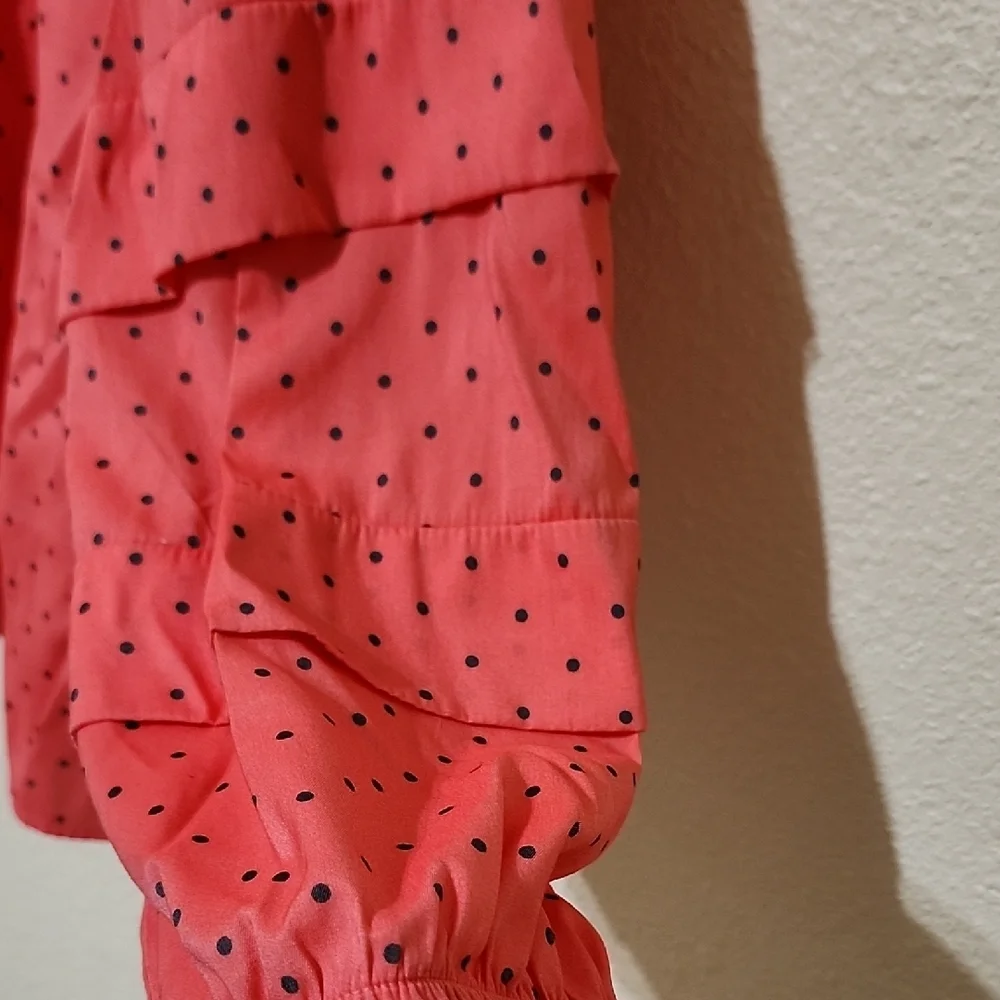 Worthington Pink Ruffled Blouse with Relaxed Fit - Picture 5 of 8